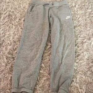 Grey Nike sweatpants